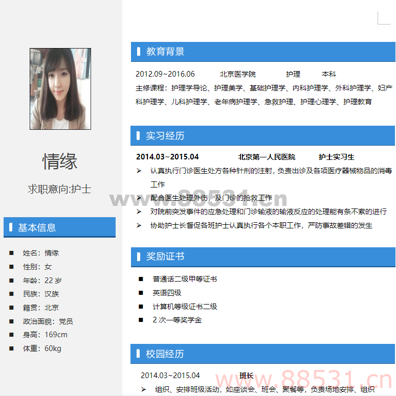 100多套高质量个人简历模板