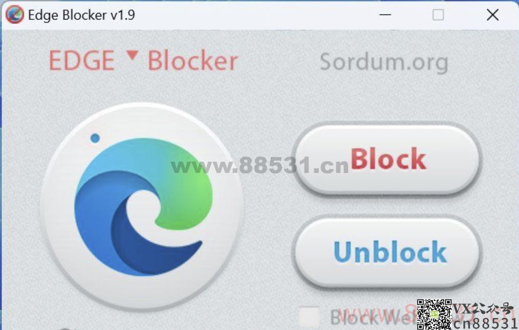 屏蔽Edge浏览器工具Edge Blocker v1.9