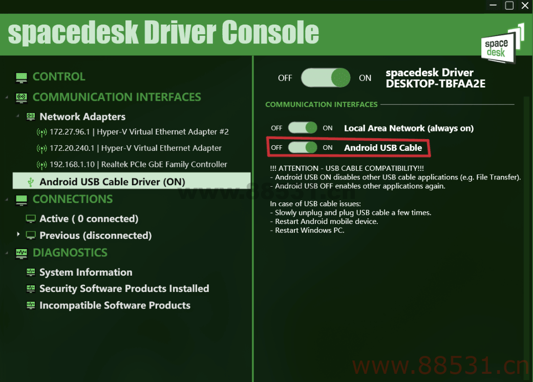 Spacedesk v1.0.67 让你的平板成为电脑扩展屏