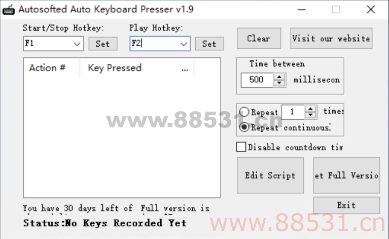 自动键盘按压 Autosofted_Auto_Keyboard_Presser v1.9