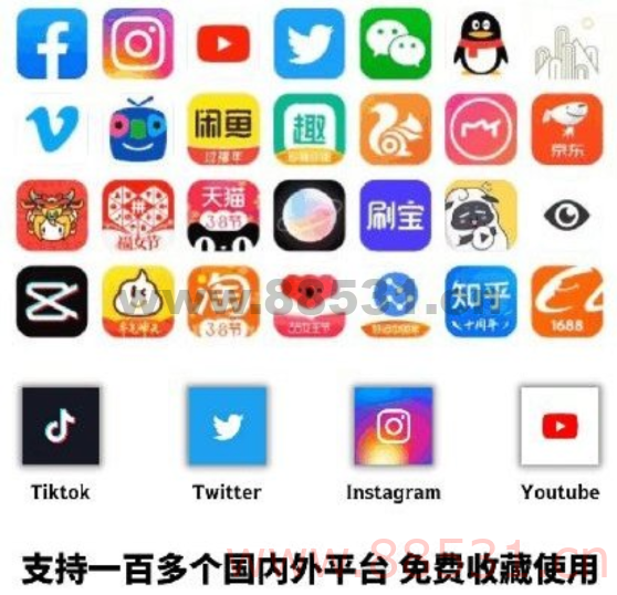 秒去水印王 1.0 支持解析几十个平台的视频 秒去水印王1.0支持解析几十个平台的视频