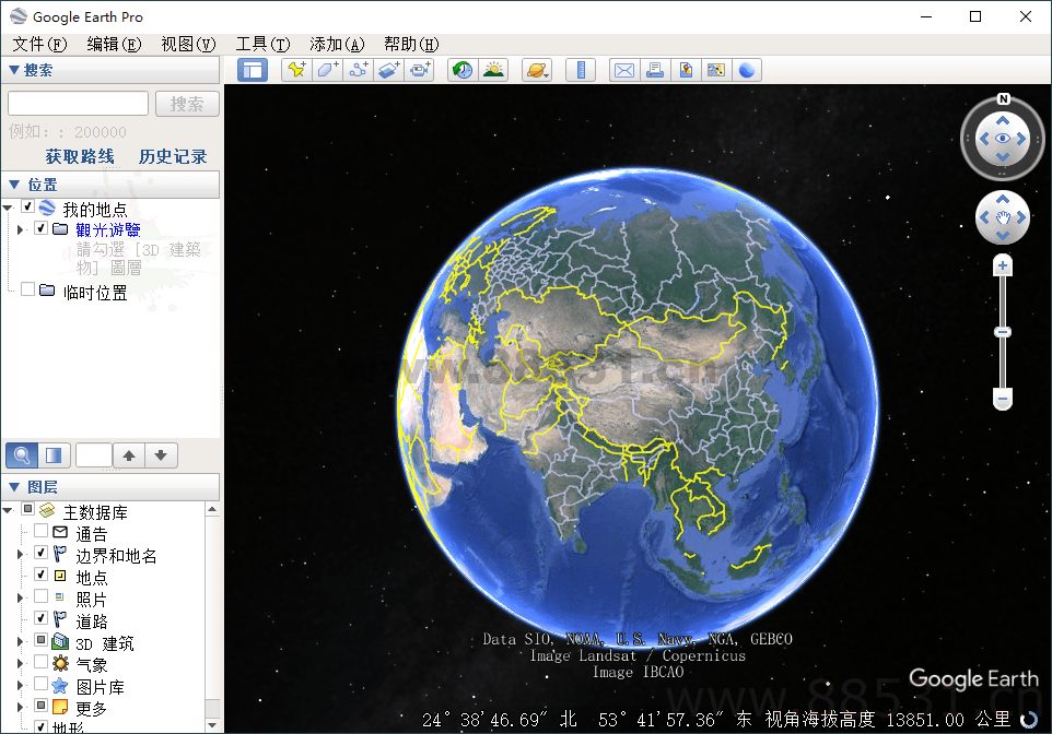 PC谷歌地球v7.3.6.9326绿色版