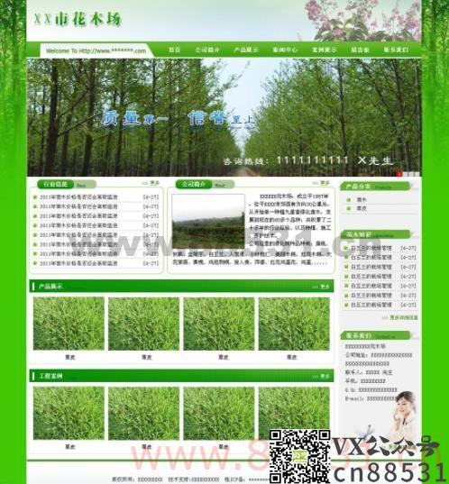 net源码：漂亮的绿色风格整站程序