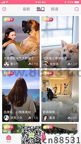 YYC小松鼠短视频直播系统v1.0开源版+PHP后吧+APP