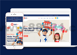 可爱响应式儿童教育机构HTML5静态模板