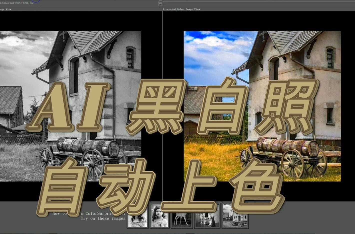 黑白照智能上色绿色 Pixbim Color Surprise AI 3.9.0 便携版 黑白照智能上色绿色Pixbim Color Surprise AI 3.9.0便携版