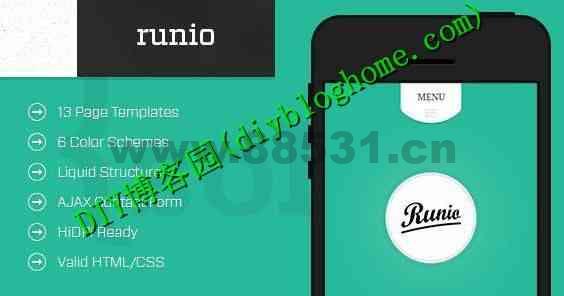 Html5手机网站模板runio静态css3源码 适合企业个人应用