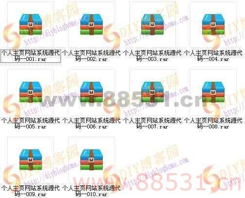 10套个人主页网站系统ASP源代码