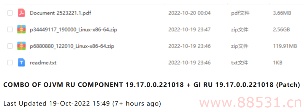 Oracle 2022 年第四季度补丁发布 11.2.0.4 12.2.0.1 12.1.0.2 19c 19.17 等版本最新PSU信息 远程技术支持