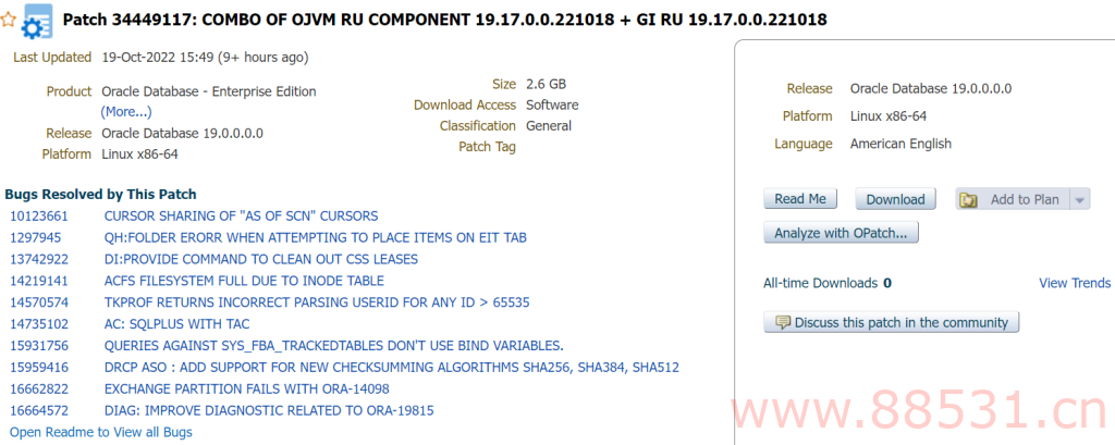 Oracle 2022 年第四季度补丁发布 11.2.0.4 12.2.0.1 12.1.0.2 19c 19.17 等版本最新PSU信息 远程技术支持