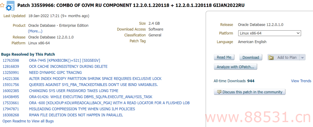 Oracle 2022 年第四季度补丁发布 11.2.0.4 12.2.0.1 12.1.0.2 19c 19.17 等版本最新PSU信息 远程技术支持
