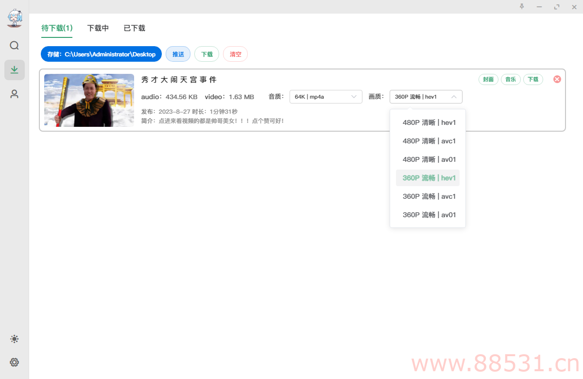 极简bilibili视频下载工具 Bilidown