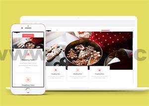 可爱美味美食糕点制作HTML5网站模板
