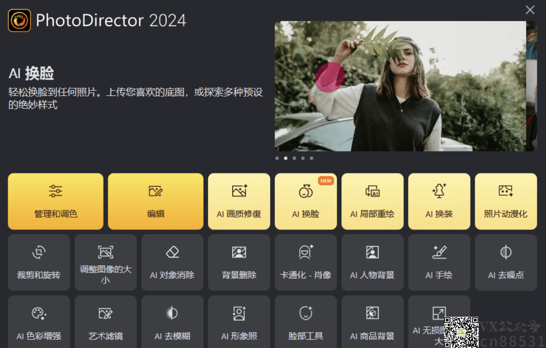 相片大师一键AI换脸绿色便携版