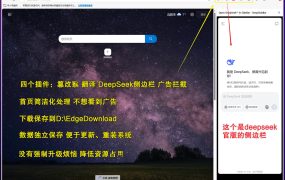 Edge浏览器_134绿色便携增强版-集成官方Deepseek侧边栏 – 吾爱破解出品