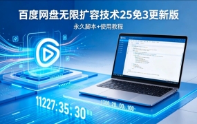 百度网盘无限扩容技术25免3更新版【永久脚本+使用教程】