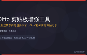 复制了就找不回？Ditto帮你记住所有复制内容，Ctrl+秒回历史记录！