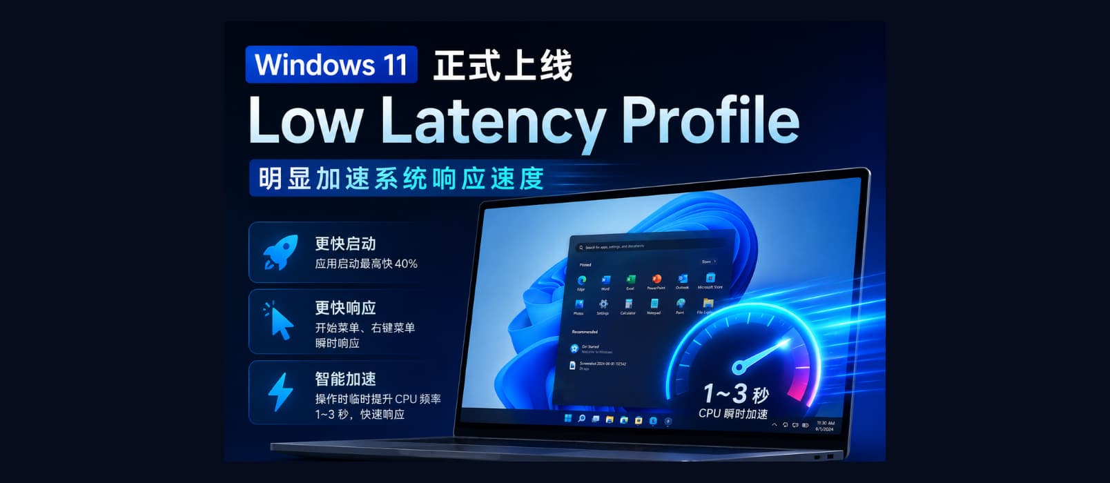 Windows 11 正式上线 Low Latency Profile:明显加速系统响应速度 1 Windows 11 正式上线 Low Latency Profile:明显加速系统响应速度 1
