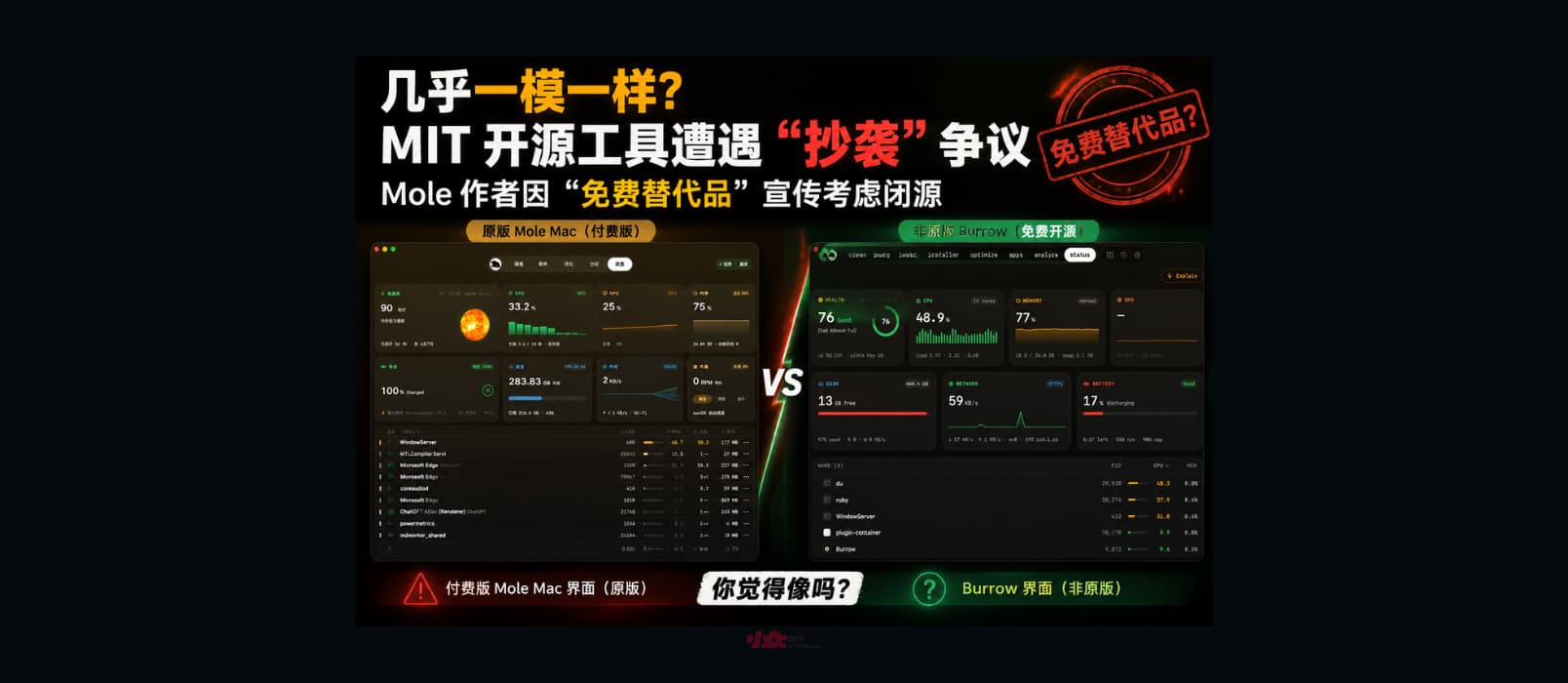 MIT 开源工具遭遇「抄袭」争议,Mole 作者因“免费替代品”宣传考虑闭源 9 MIT 开源工具遭遇「抄袭」争议,Mole 作者因“免费替代品”宣传考虑闭源 9
