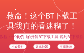 救命！这个BT下载工具我真的香迷糊了！🚫广告党速退