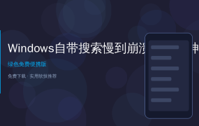 Windows自带搜索慢到崩溃？这个神器秒搜百万文件