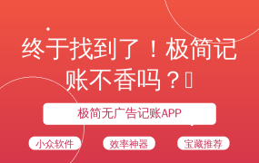 终于找到了！极简记账不香吗？💰