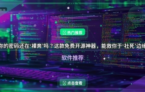 你的密码还在‘裸奔’吗？这款免费开源神器，能救你于‘社死’边缘
