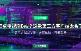 安卓电视刷B站？这款第三方客户端太香了