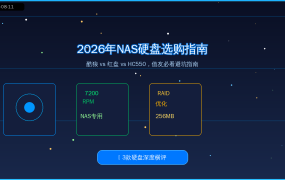 💾 2026年NAS硬盘选购指南：酷狼、红盘、HC550，哪款才是你的菜？（2026-08-11）