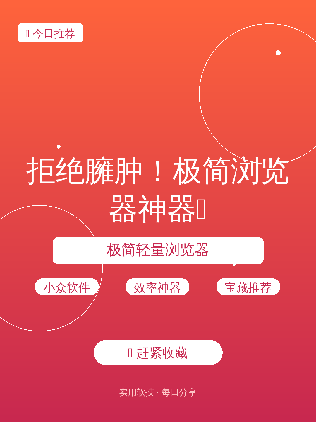 拒绝臃肿!极简浏览器神器✨