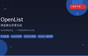 OpenList网盘聚合部署实战：Docker一键部署，支持40+网盘统一管理