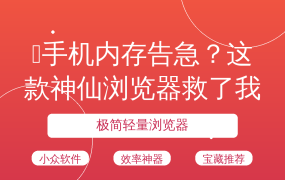 🚨手机内存告急？这款神仙浏览器救了我！