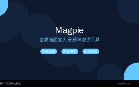 Magpie v0.2.1：老游戏画面模糊？这个开源工具帮你放大到4K（2026-09-14）