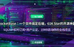 PocketBase：一个文件搞定后端，61K Star的开源神器