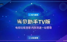 当贝助手TV版：电视越用越卡？垃圾清理+测速，遥控器一点给电视做保养