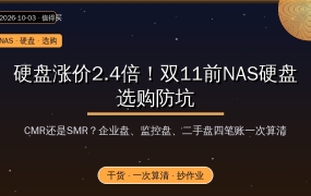 硬盘涨价2.4倍！双11前NAS硬盘选购防坑：CMR、企业盘、二手盘四笔账一次算清