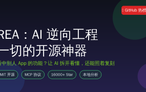 REA教程：GitHub 38K Star 的 AI 逆向工程神器，一条命令让 AI 看懂任何软件的实现原理（附下载）