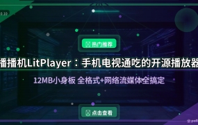 播播机LitPlayer：12MB的安卓播放器，手机电视通吃，网盘电影直接放 (2026-10-10)