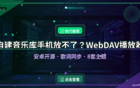 手机听自己的音乐库这么难？一款开源安卓播放器，直连网盘/NAS随便放