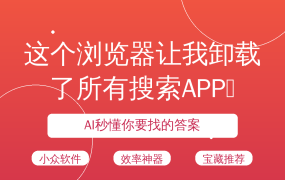 这个浏览器让我卸载了所有搜索APP🔥