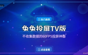 兔兔投屏TV版：不收集数据的60FPS投屏神器，手机画面一键投上电视