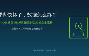 硬盘涨价潮下数据更金贵！NAS硬盘SMART预警到无损换盘全流程，值友照着做不丢数据